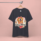 Dog Mom T-Shirt – Cute Golden Retriever Design with Hearts & Paw Prints