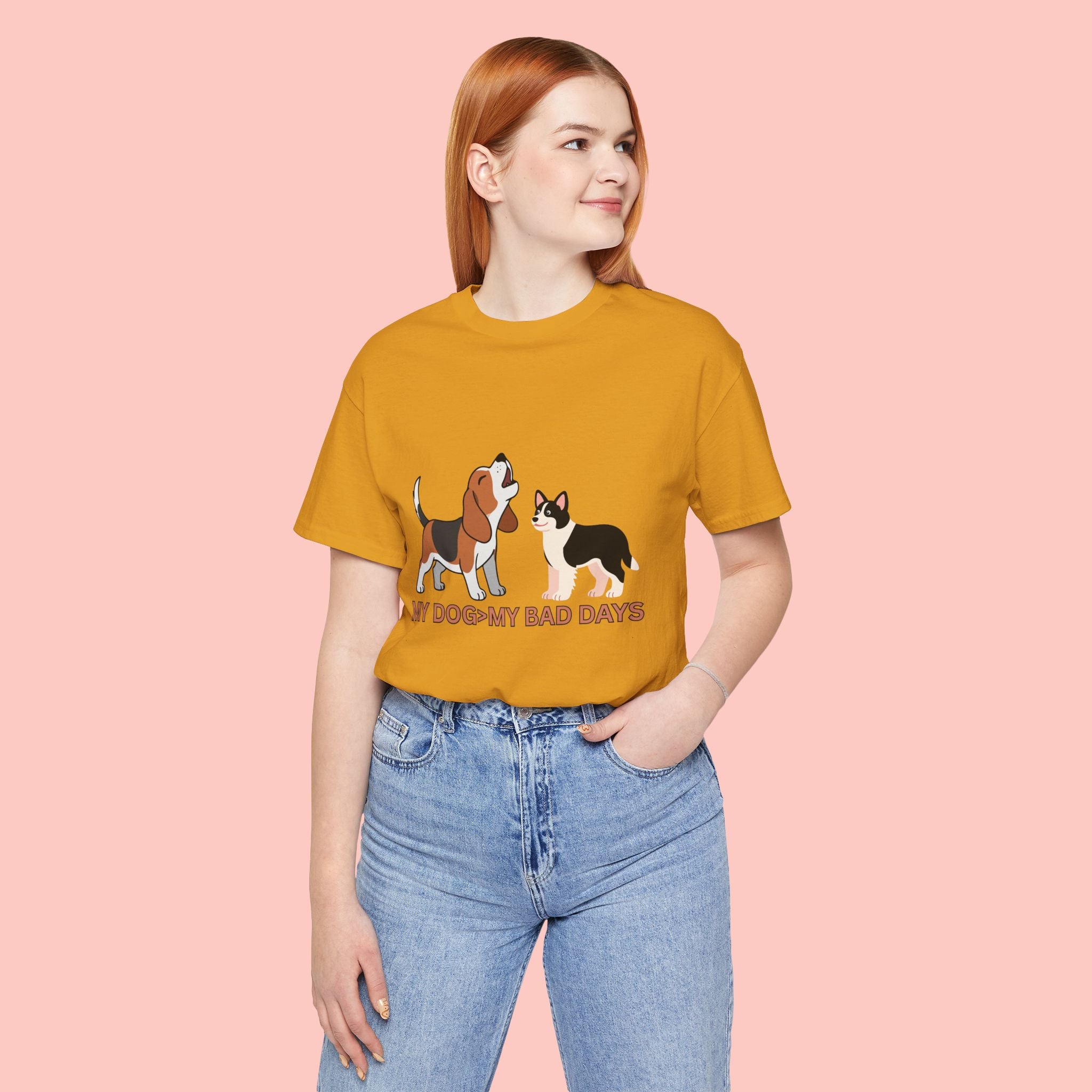 My Dog > My Bad Days T‑Shirt — Cute Beagle & Corgi Graphic Tee for Dog Lovers