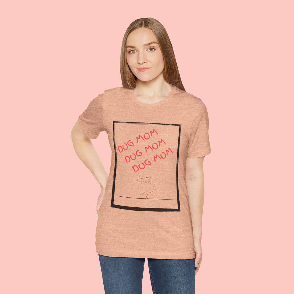 Dog Mom Graphic Tee — 'Dog Mom Dog Mom Dog Mom' Casual Pet Lover T-Shirt