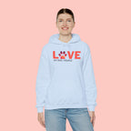 Dog Lover Hoodie — "LOVE (paw) My Dog > People" Graphic Sweatshirt