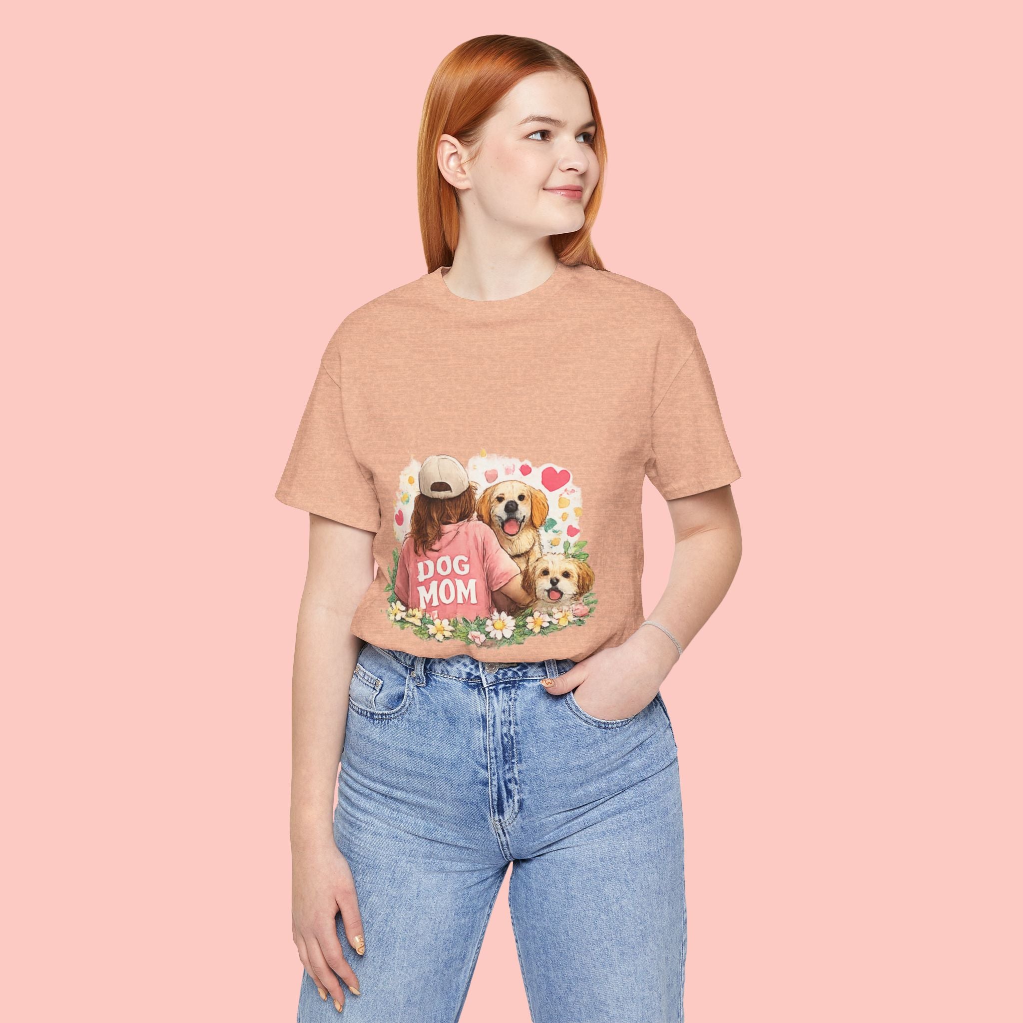 Dog Mom T-Shirt — Cute Floral Puppy Tee for Dog Lovers