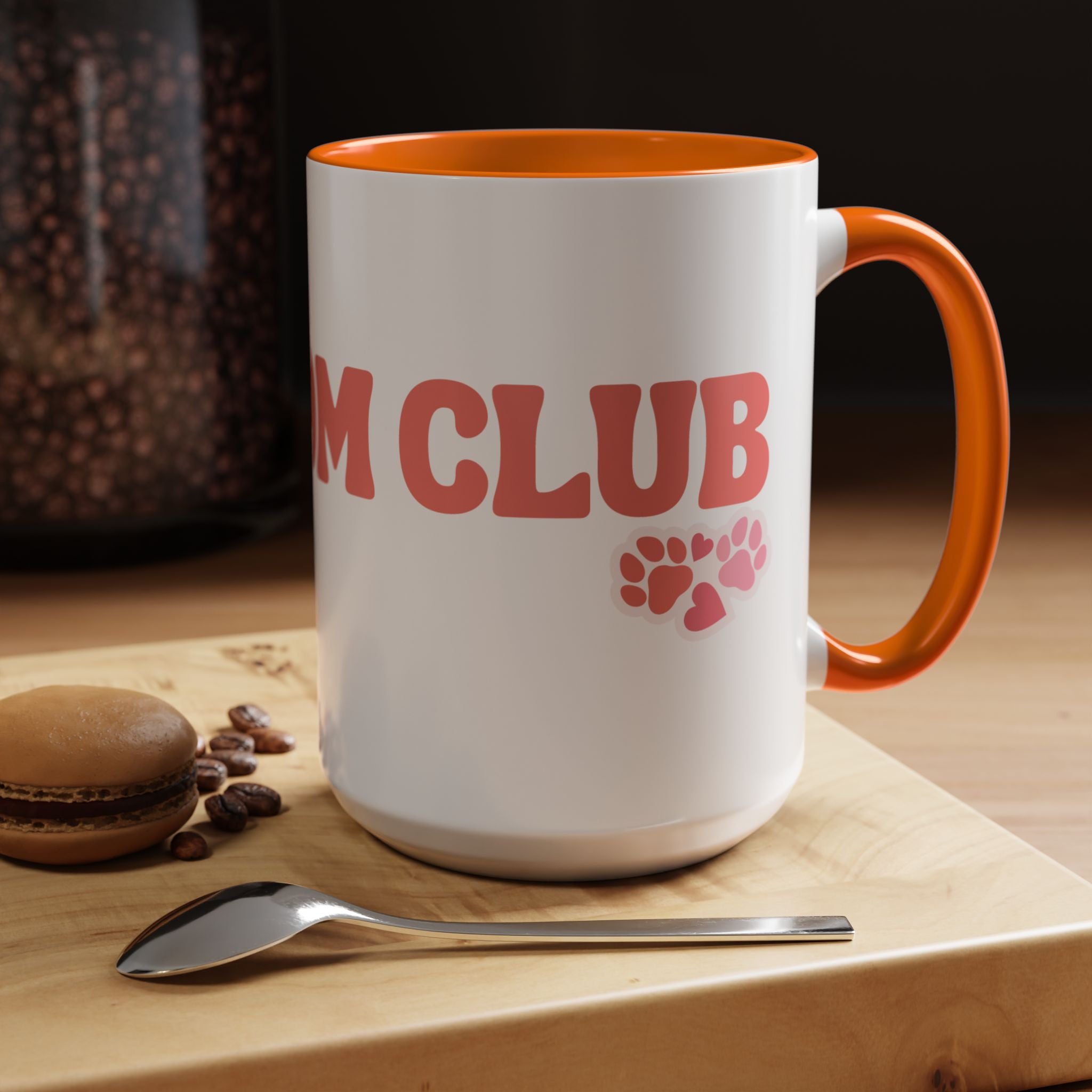 Mom Club Coffee Mug — Cute Paw Print Accent Mug for Dog Moms (11/15 oz)