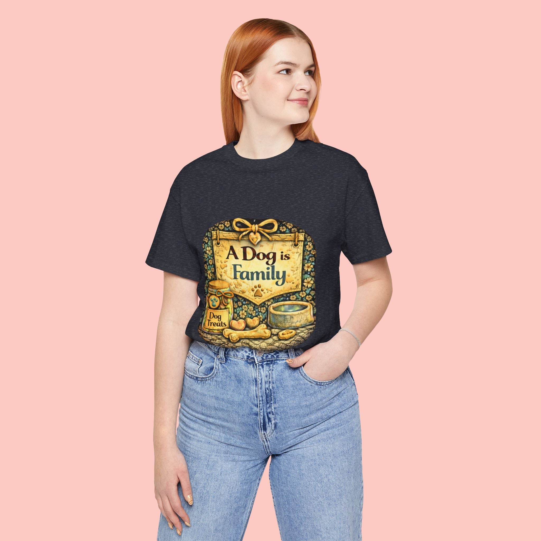 A Dog Is Family T-Shirt - Vintage Pet Lover Tee
