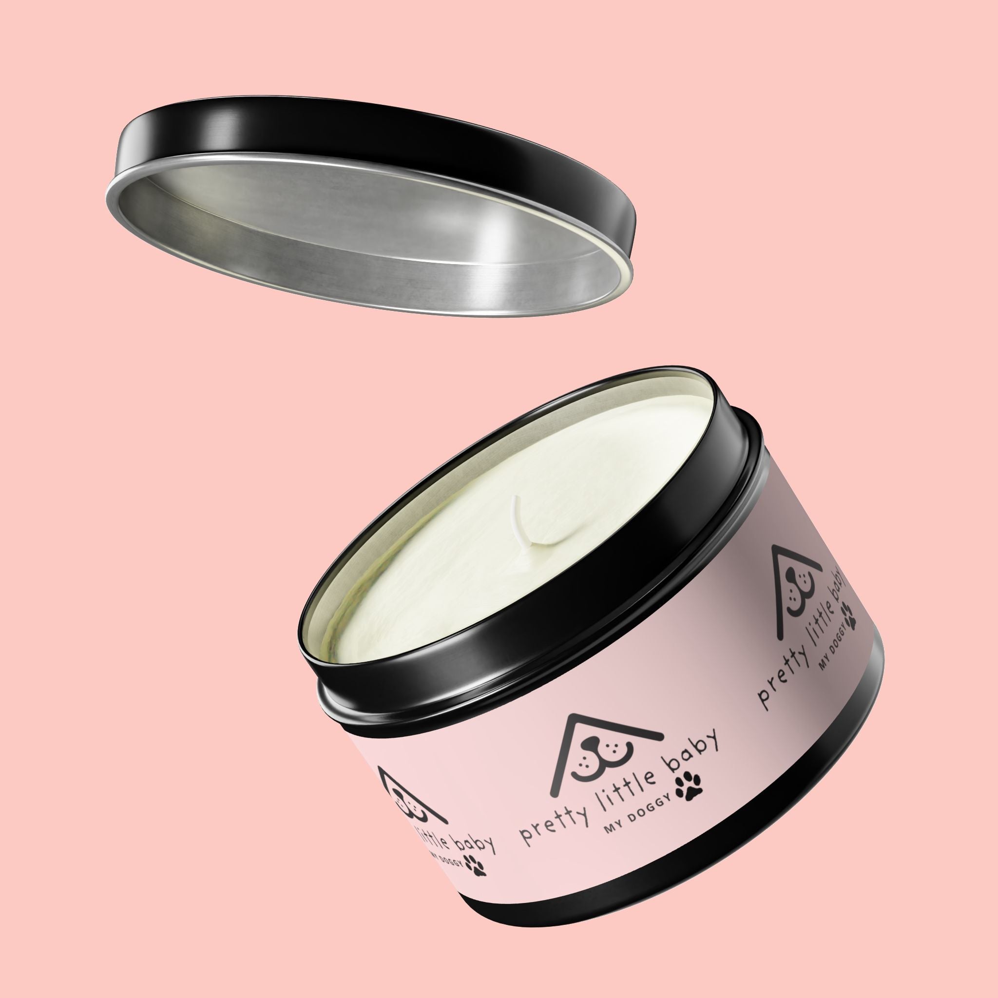 Tin Candle — "Pretty Little Baby" Scented Tin Candle (Pet-Themed Gift)