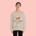 All I Need Is My Dog Sweatshirt — Cute Dachshund Graphic Crewneck