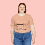 Coffee With My Dog T‑Shirt — Cute Minimalist Dog & Coffee Tee