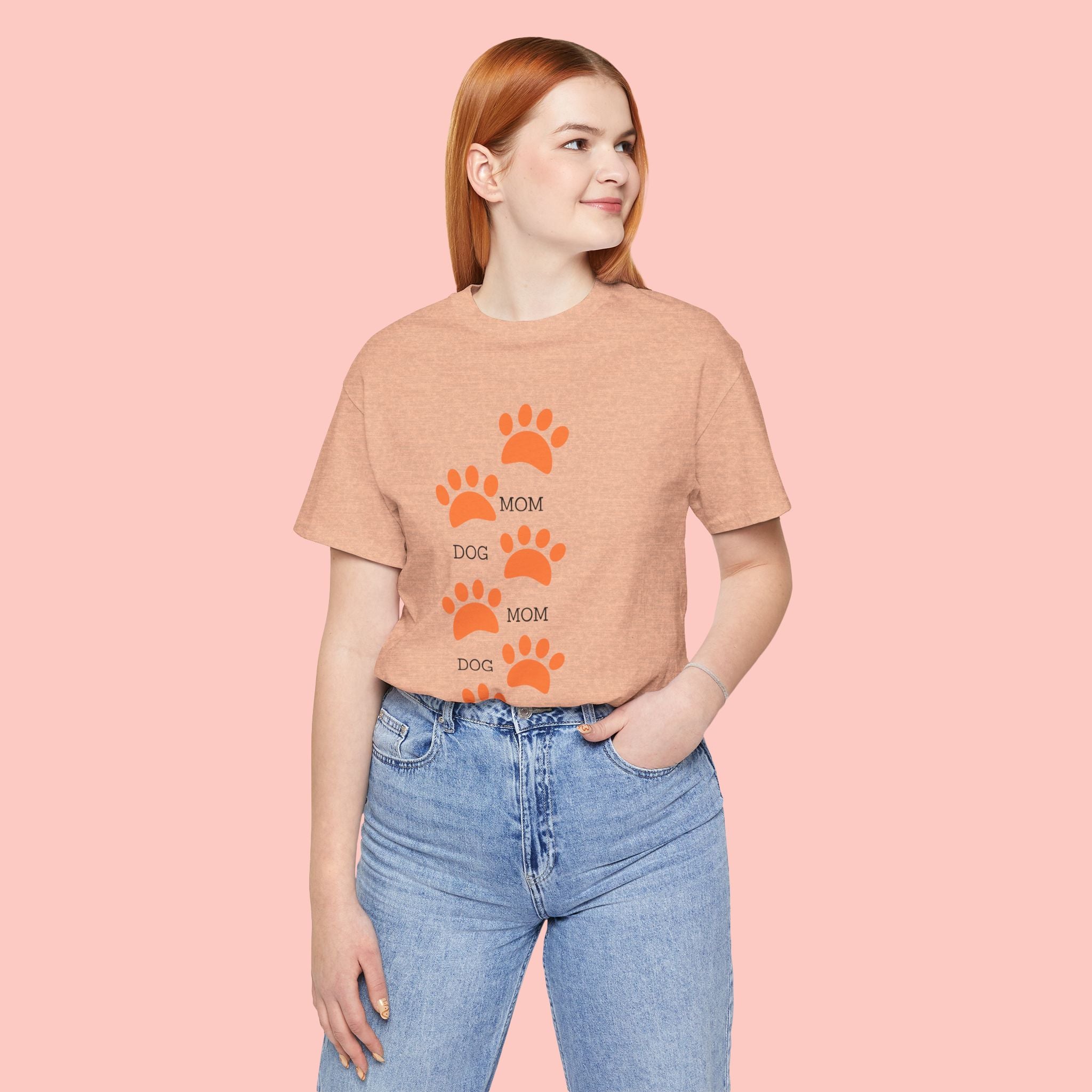 Dog Mom Paw Print T-Shirt — Cute Pet Lover Graphic Tee