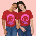 All Smiles Mom's Rules T-Shirt — Cute Pink Dog Graphic Tee for Moms & Pet Lovers
