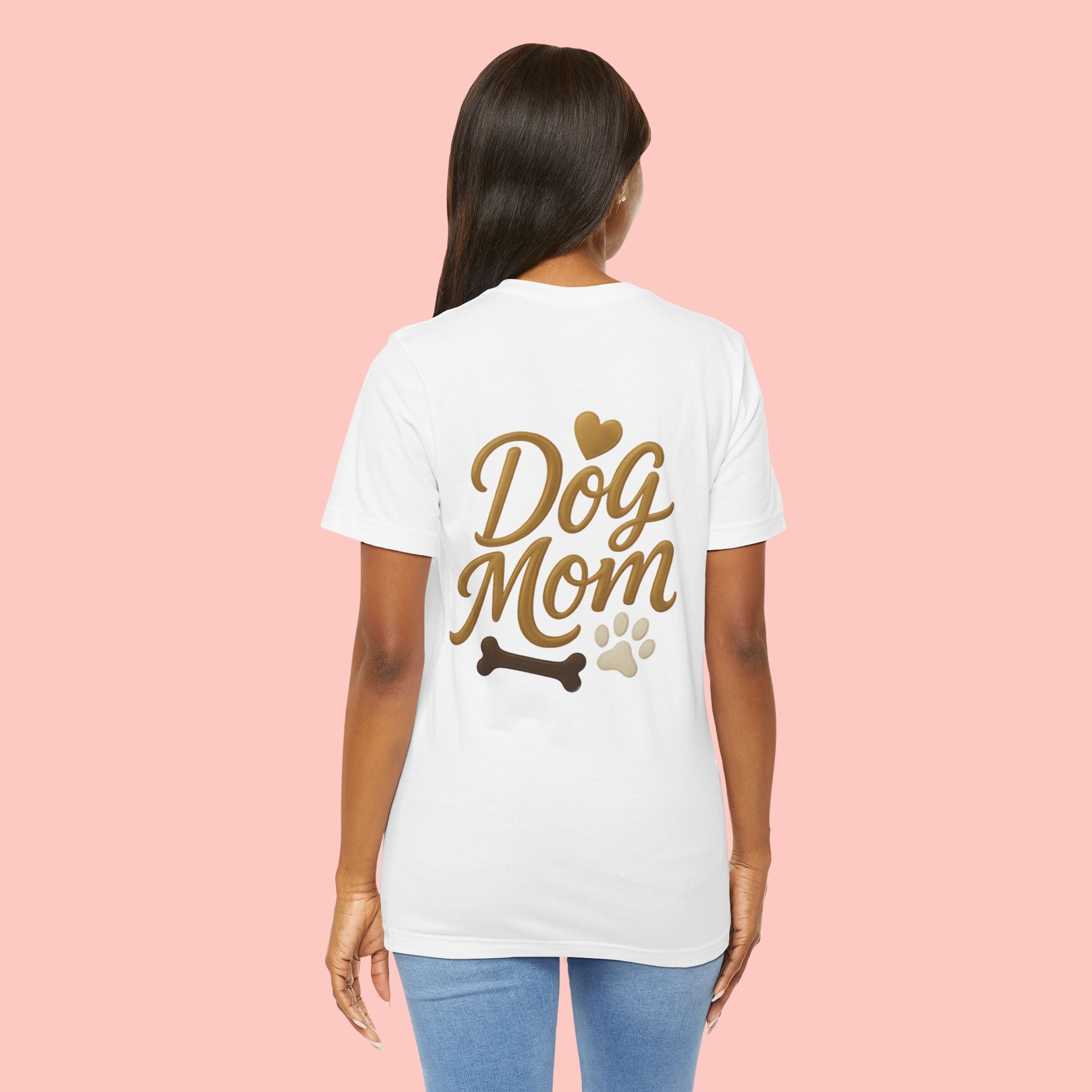 Dog Mom T-Shirt — Cute Paw & Bone Graphic Tee for Pet Lovers