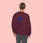 Dog Mom Crewneck Sweatshirt — Blue Paw Graphic