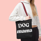 Dog Mama Tote Bag — Black Canvas Pet Lover Tote