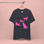 Paws Over People Tee — Pink Cats & Dogs Graphic T-Shirt