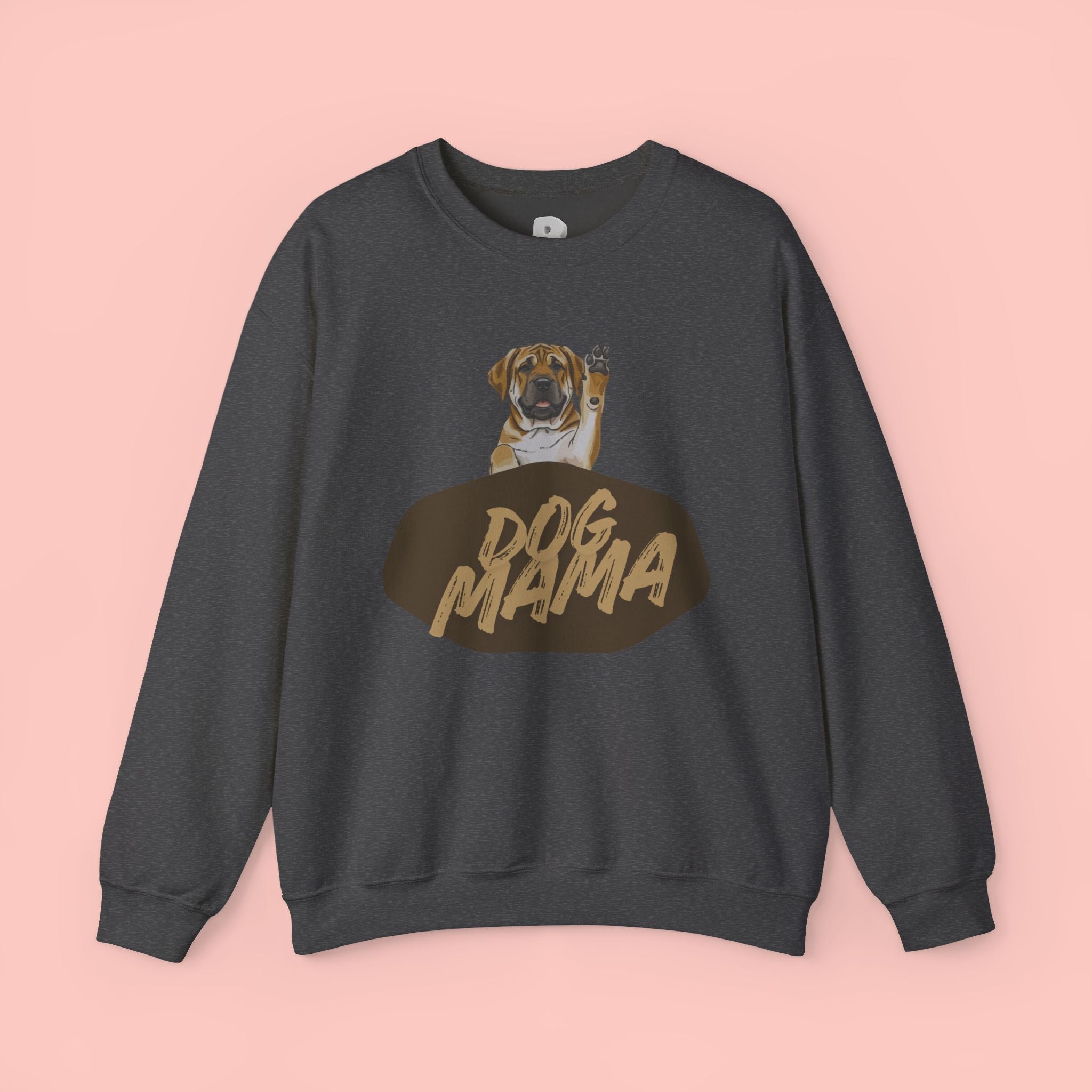 Dog Mama Crewneck Sweatshirt — Cute Puppy Graphic Pullover for Dog Lovers