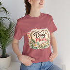 Dog Mom T-Shirt – Floral Heart Paw Design