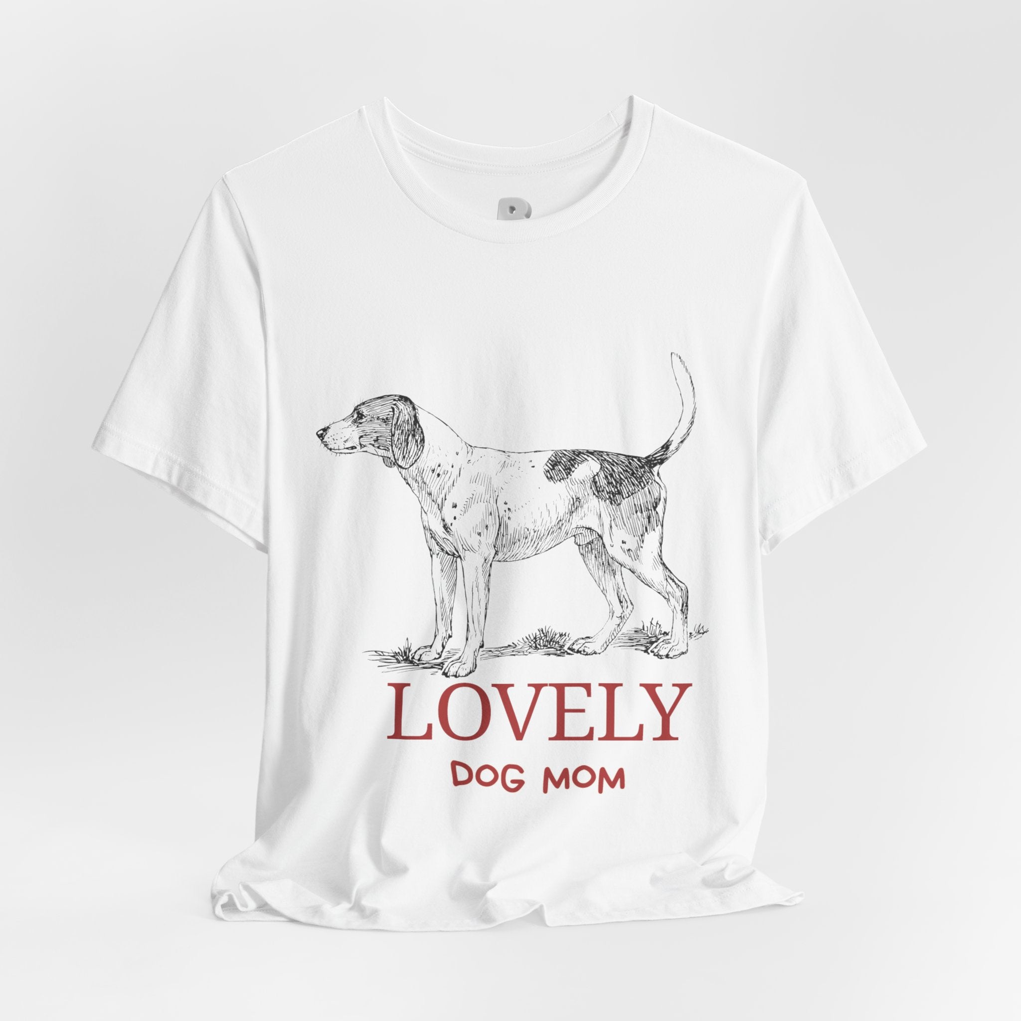 Lovely Dog Mom T-Shirt — Vintage Sketch Dog Graphic Tee