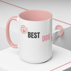 Dog Mom Coffee Mug — Best Dog Mom Ever Accent Ceramic Mug (11oz & 15oz)