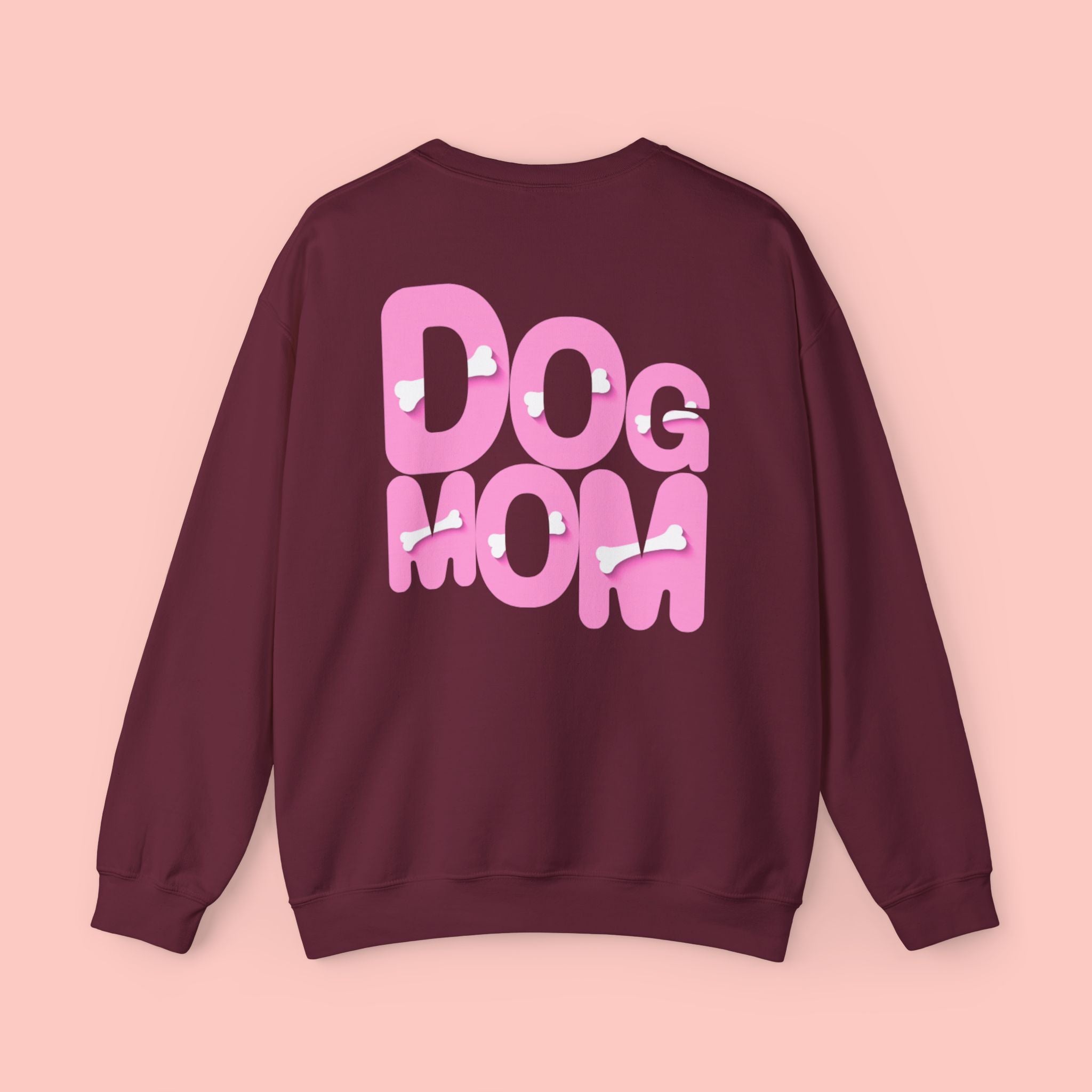 Dog Mom Sweatshirt — Cute Pink Graphic Crewneck for Pet Lovers