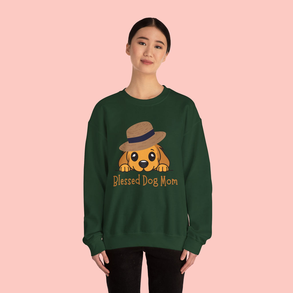 Blessed Dog Mom Sweatshirt — Cute Puppy Mom Crewneck
