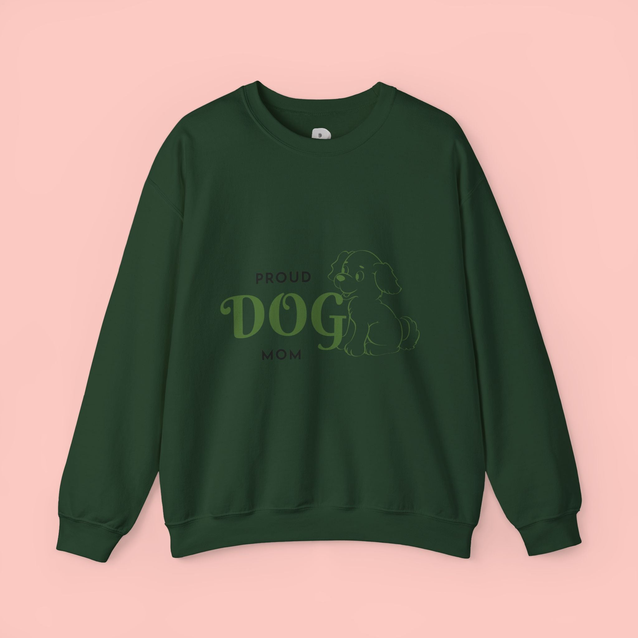 Proud Dog Mom Sweatshirt – Cute Dog Outline Crewneck for Pet Lovers