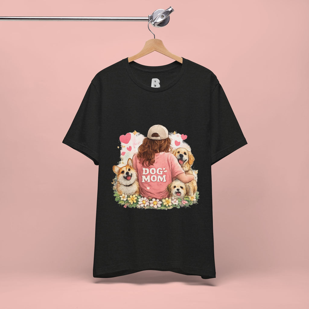 Dog Mom T-Shirt - Cute Woman with Dogs Graphic Tee