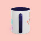 Dog Mom Club Accent Coffee Mug – Colorful Paw Print 11/15oz