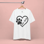 Dog Mom Heart Paw T-Shirt