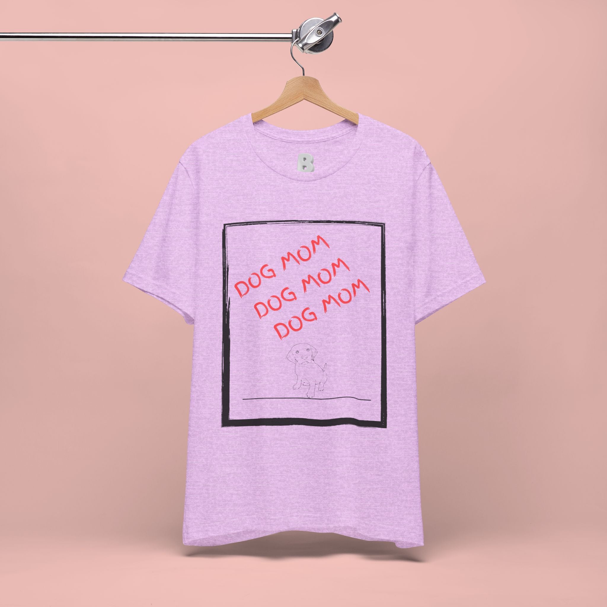Dog Mom Graphic Tee — 'Dog Mom Dog Mom Dog Mom' Casual Pet Lover T-Shirt