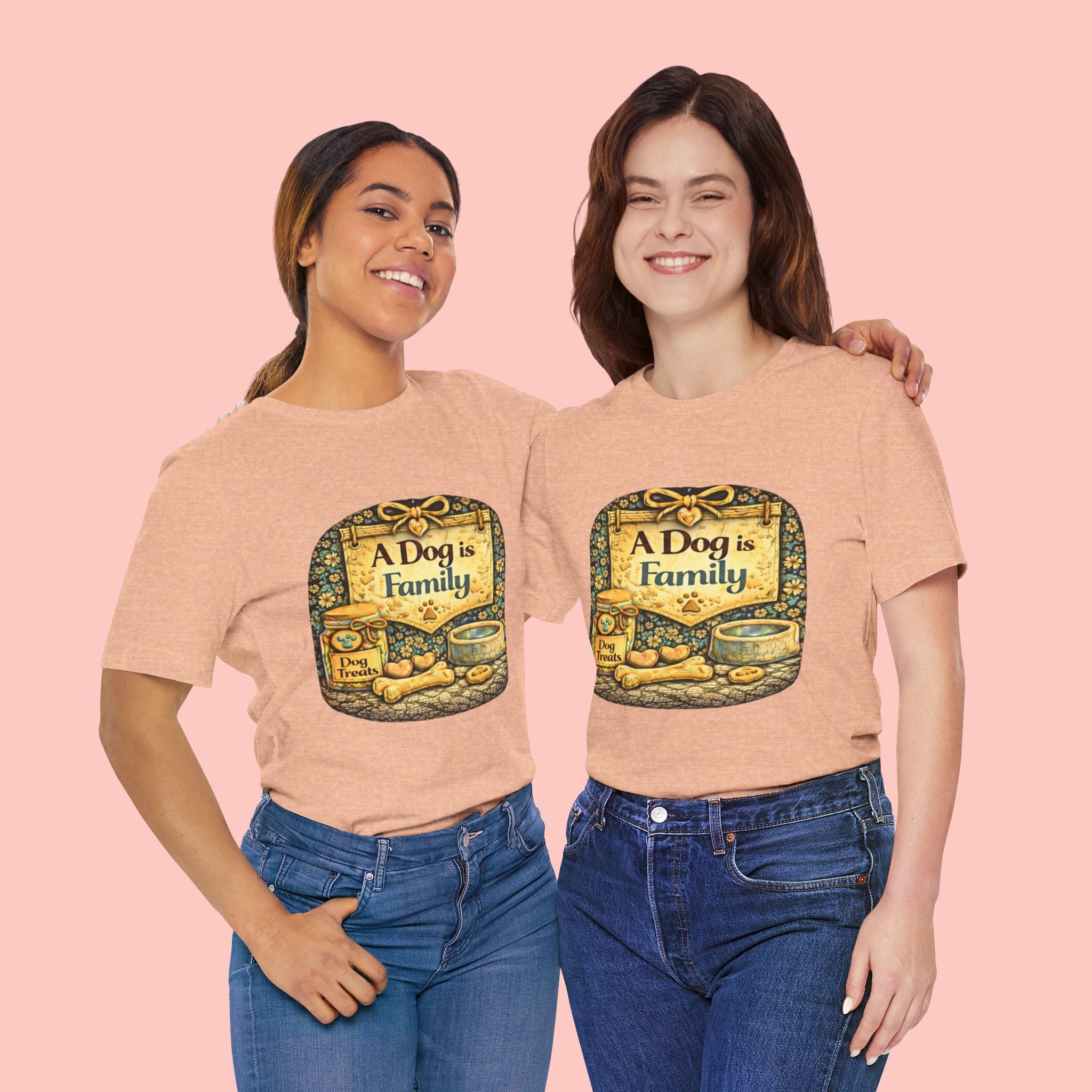 A Dog Is Family T-Shirt - Vintage Pet Lover Tee