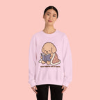 Cozy Reading Puppy Sweatshirt — "Paw Prints On My Soul" Crewneck