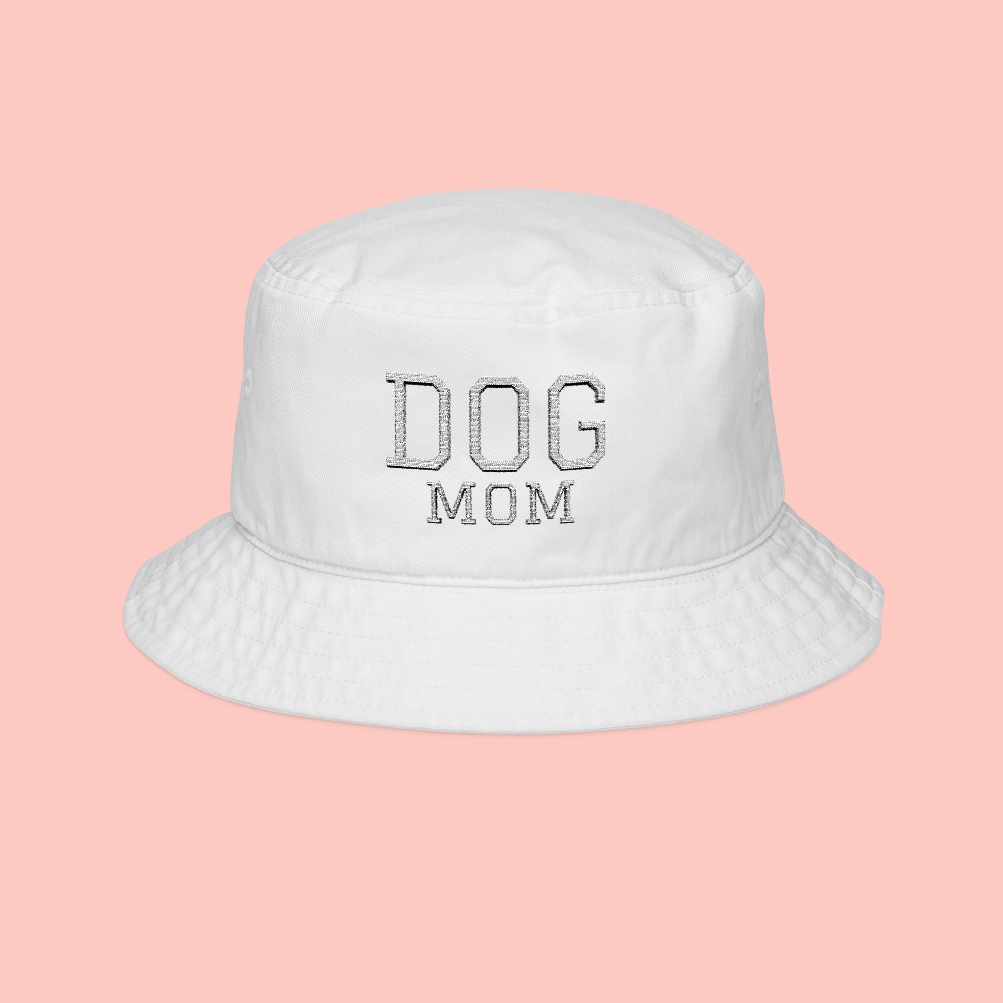 Dog Mom Embroidered Bucket Hat — Casual Pet Lover Sun Hat