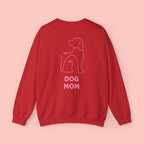 Dog Mom Crewneck Sweatshirt — Pink Minimalist Dog Outline