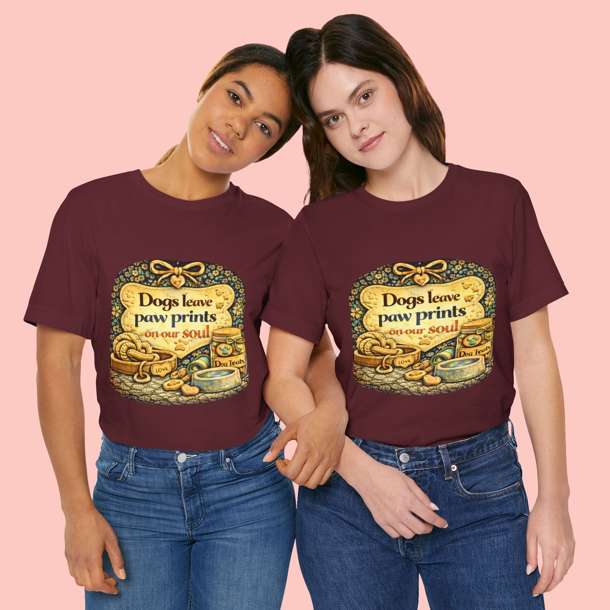 Dogs Leave Paw Prints Tee – Vintage Pet Lover T‑Shirt