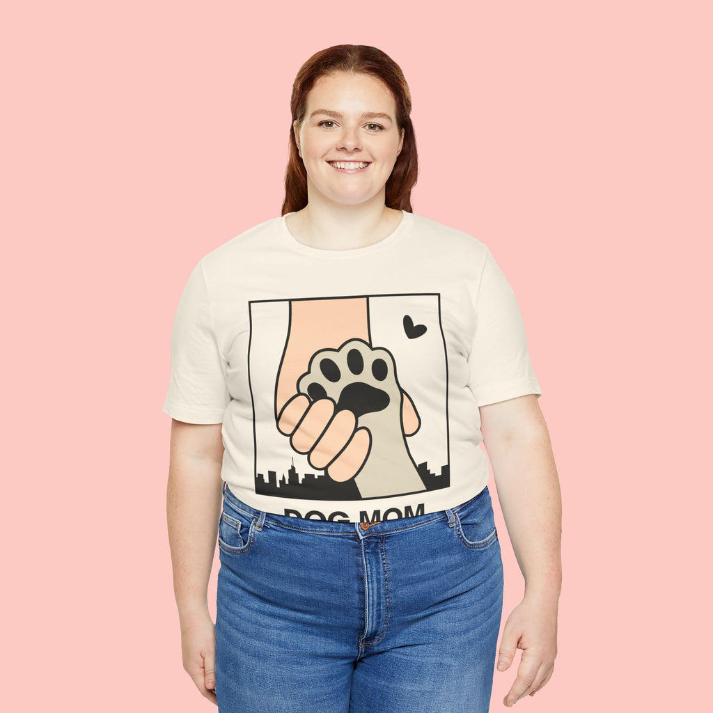 Dog Mom T-Shirt — "Love Your Dog Like a Mom" Paw Print Graphic