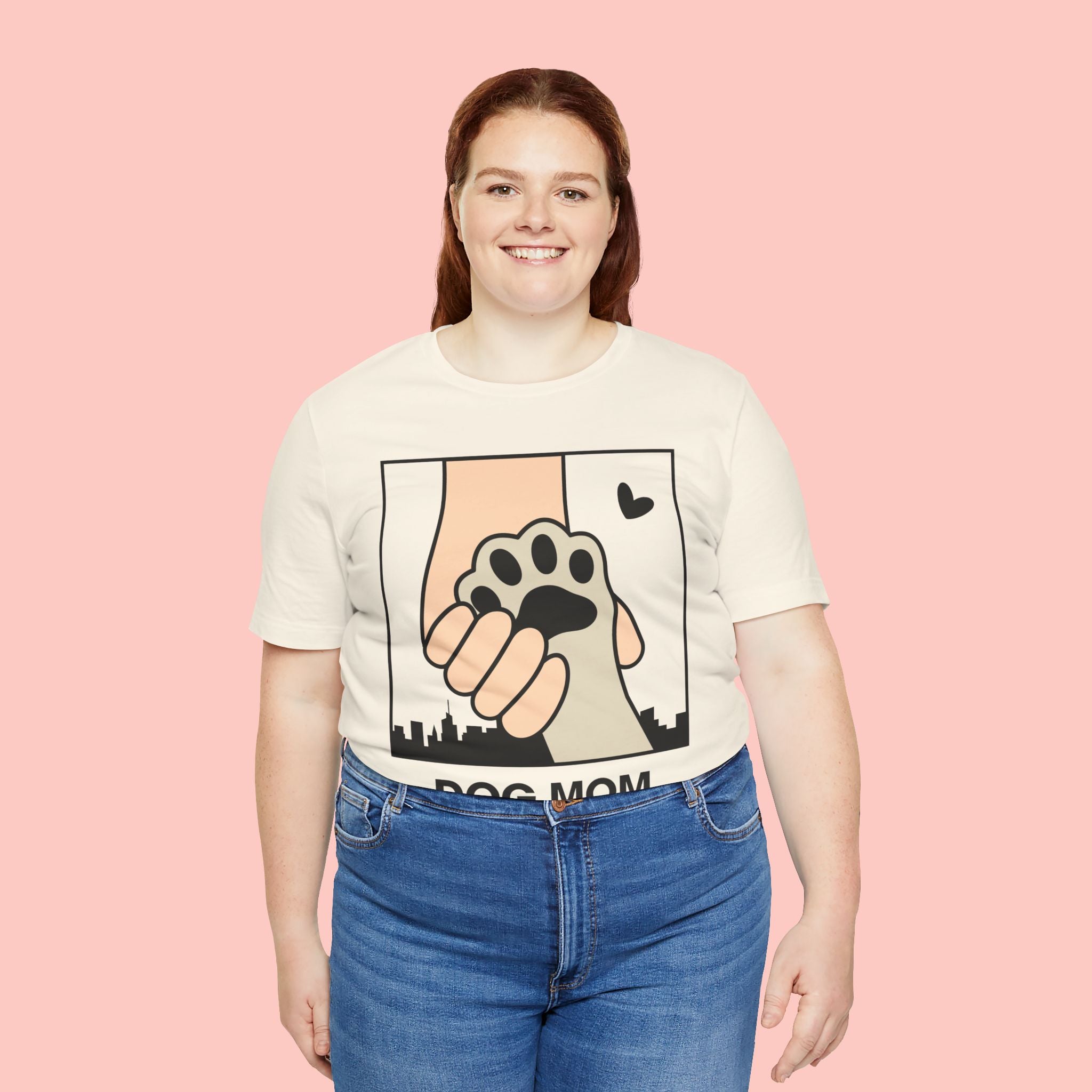 Dog Mom T-Shirt — "Love Your Dog Like a Mom" Paw Print Graphic