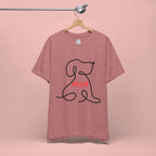 Mom Dog T-Shirt — Minimal Line Art Puppy Tee for Dog Moms, Mother's Day Gift
