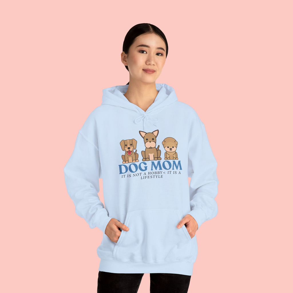 Dog Mom Hoodie — Cute Puppy Trio 'Dog Mom' Graphic Sweatshirt