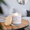 Frosted Glass Candle — “Light Me When the Dog Farts” Scented Candle, Funny Pet Gag Gift (11 oz)