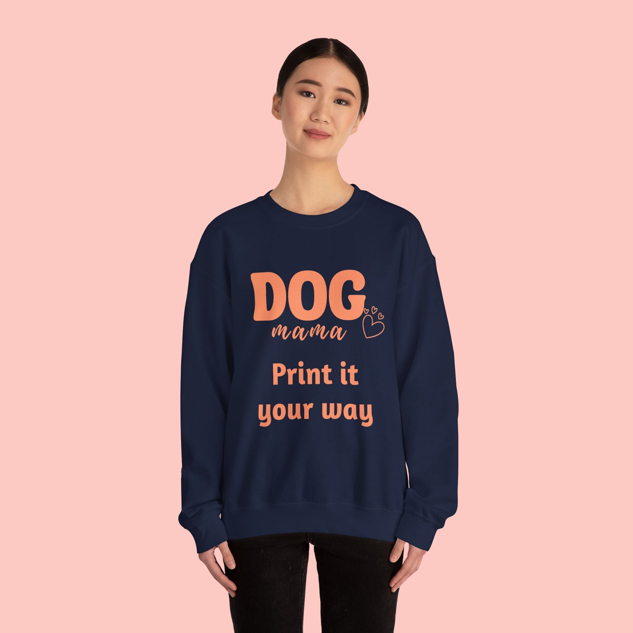 Dog Mama Crewneck Sweatshirt — Customizable “Dog Mama” Graphic