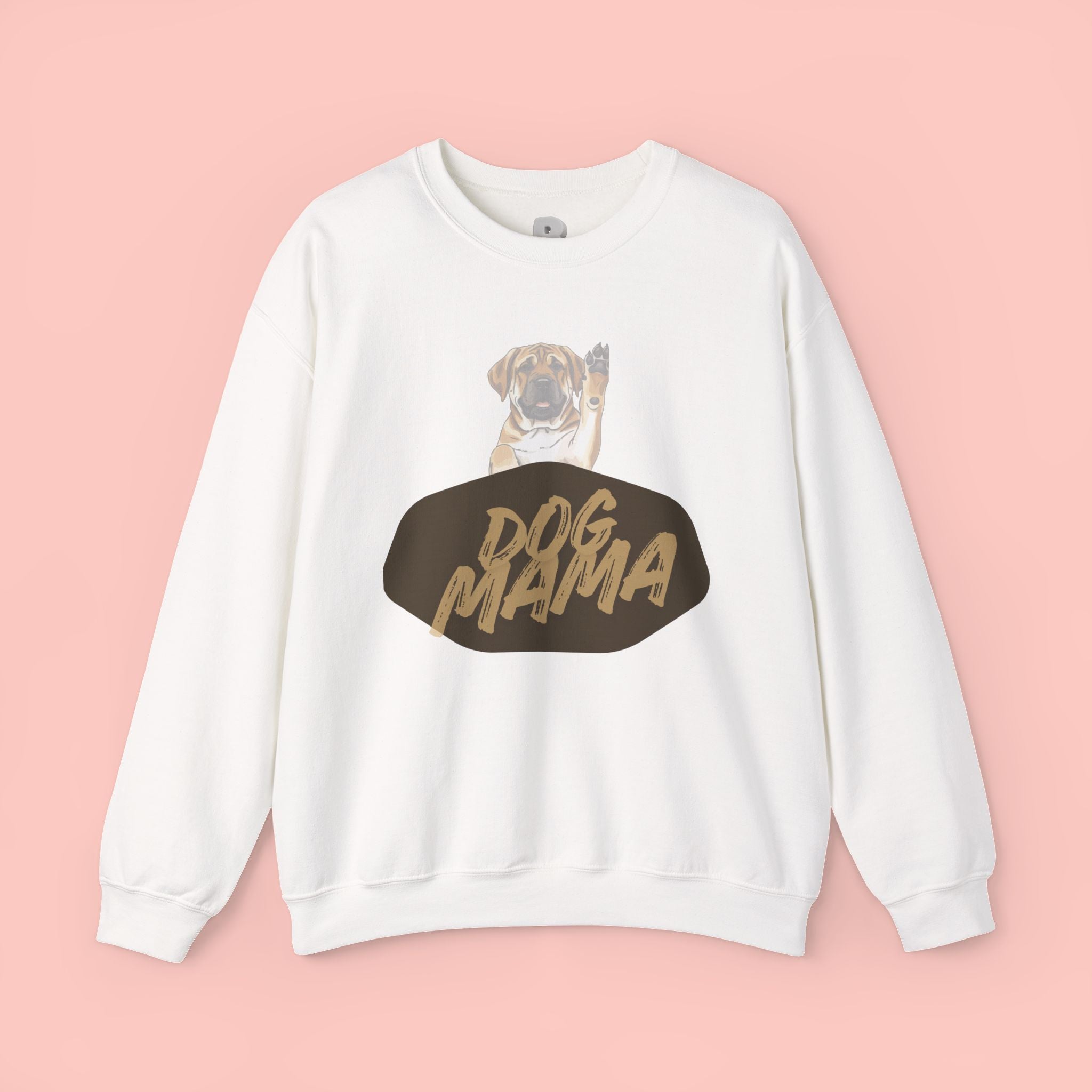 Dog Mama Crewneck Sweatshirt — Cute Puppy Graphic Pullover for Dog Lovers
