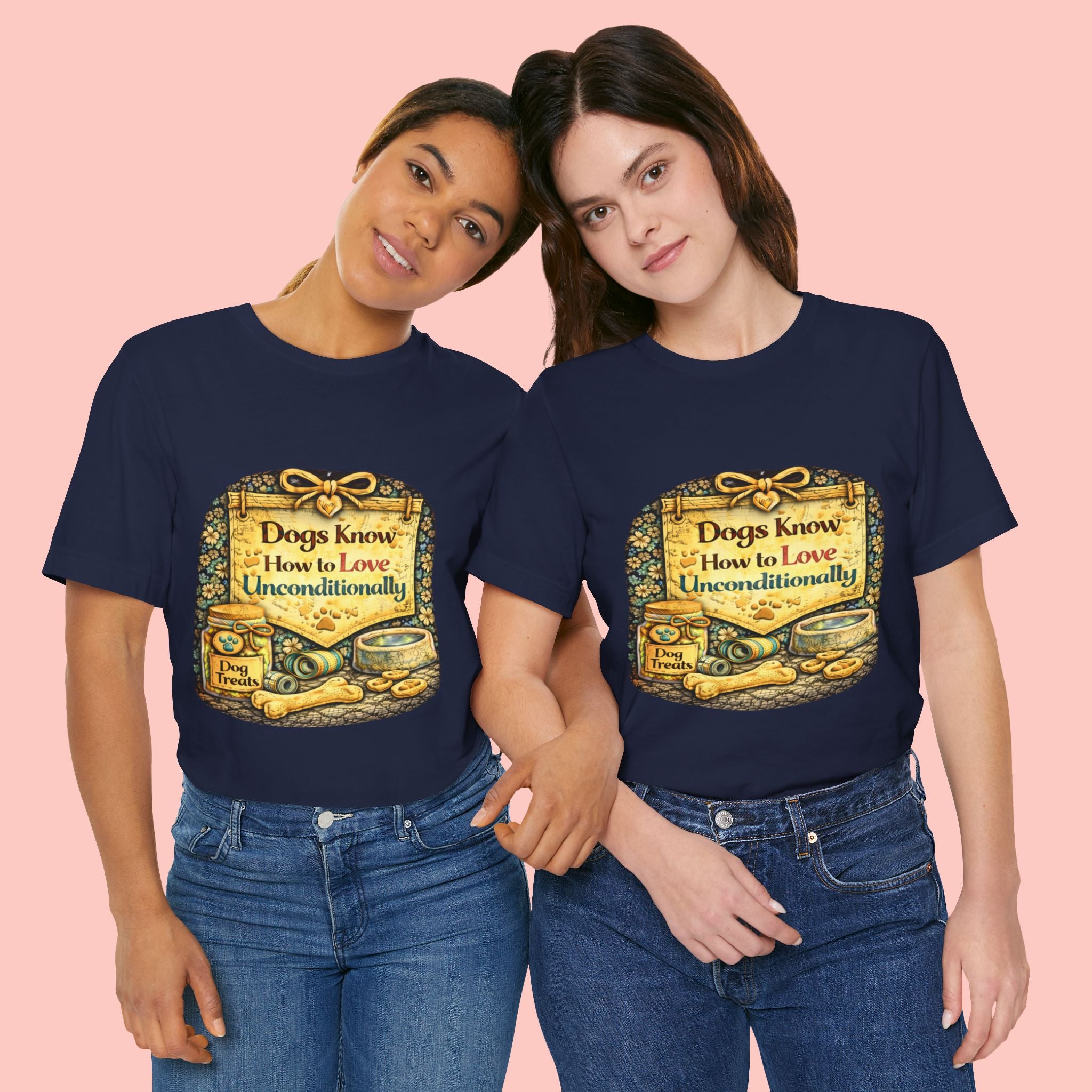 Dog Lovers T‑Shirt – "Dogs Know How to Love Unconditionally" Vintage Design