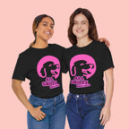All Smiles Mom's Rules T-Shirt — Cute Pink Dog Graphic Tee for Moms & Pet Lovers
