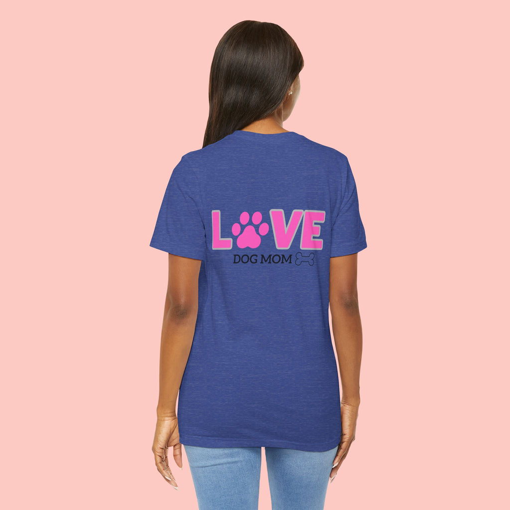 Dog Mom Love T-Shirt — "LOVE" Paw Graphic Tee