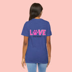 Dog Mom Love T-Shirt — "LOVE" Paw Graphic Tee