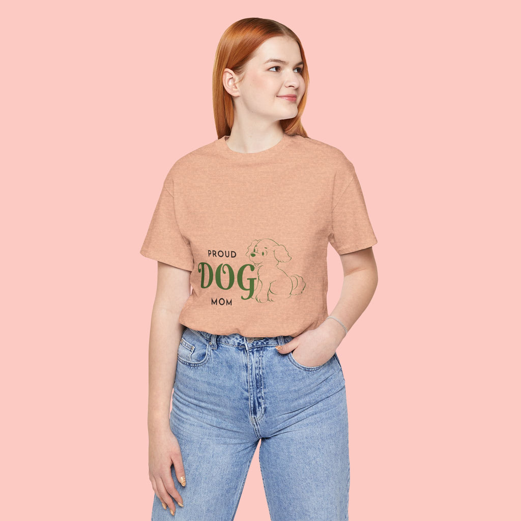 Proud Dog Mom T-Shirt – Cute Paw Print & Puppy Graphic Tee