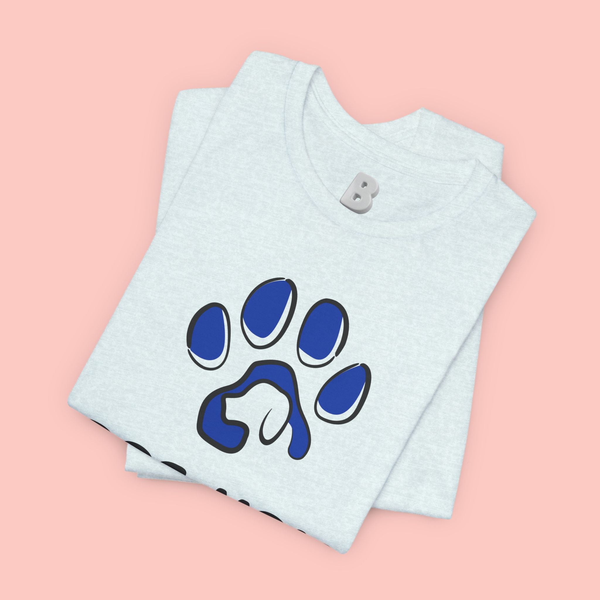 Dog Mom T-Shirt – Blue Paw Graphic "Dog Mom: It's Not a Hobby, It's a Lifestyle"