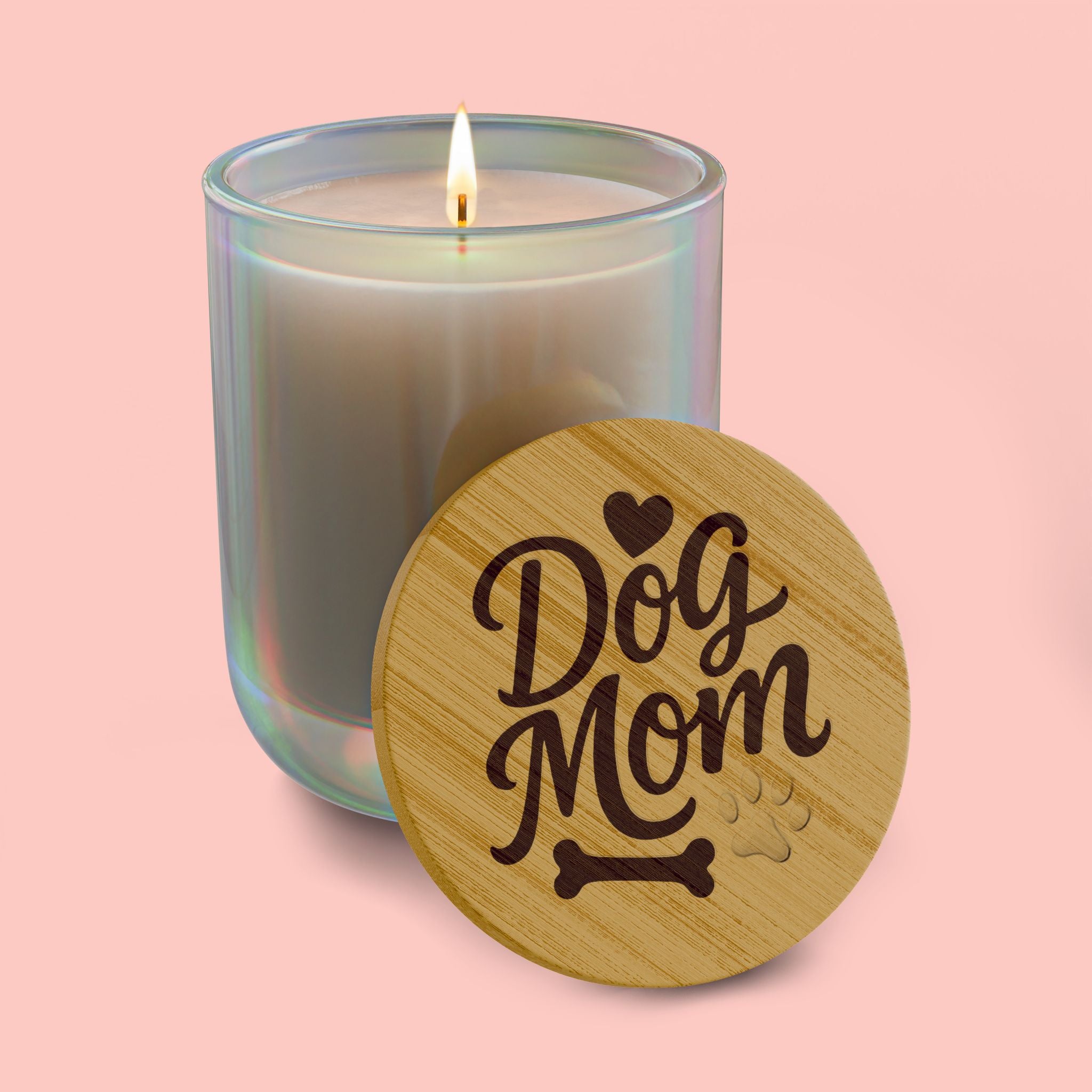 Dog Mom Engraved Soy Candle — 14oz Scented Gift