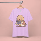 Paw Prints On My Soul T‑Shirt — Cute Reading Puppy Graphic Tee
