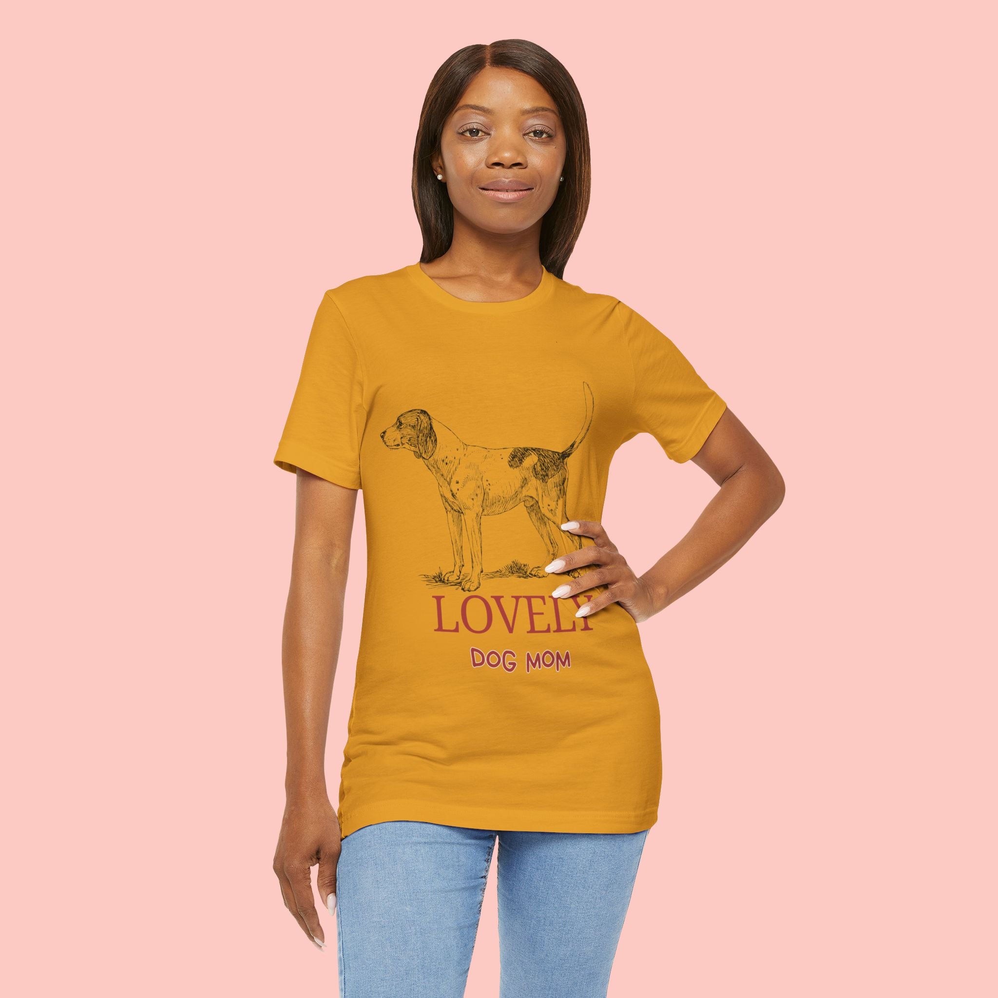 Lovely Dog Mom T-Shirt — Vintage Sketch Dog Graphic Tee