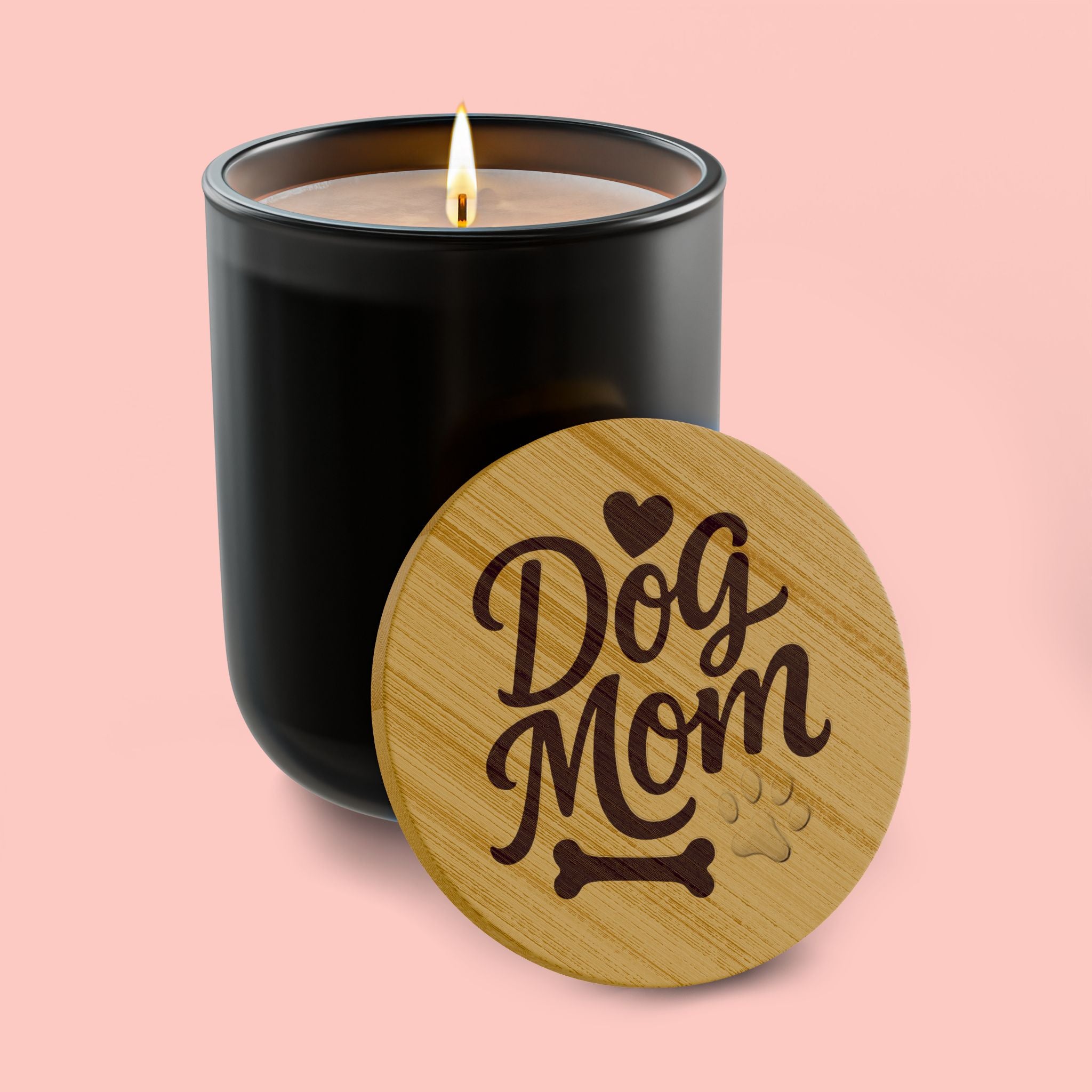 Dog Mom Engraved Soy Candle — 14oz Scented Gift