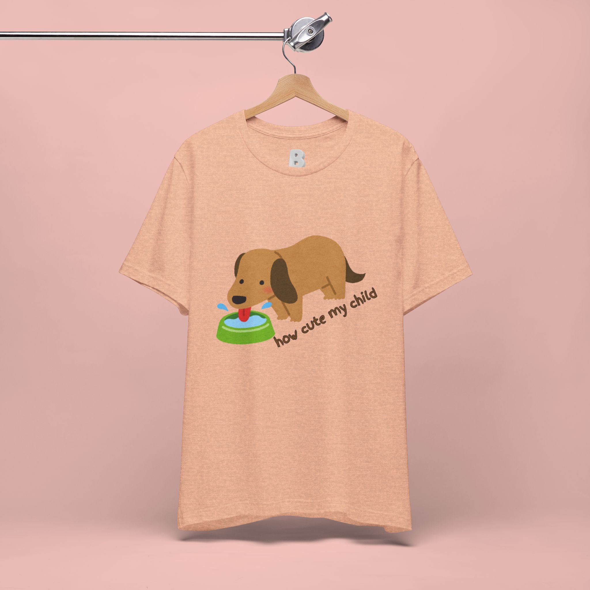 Dog T-Shirt — Cute Dachshund "how cute my child" Graphic Tee